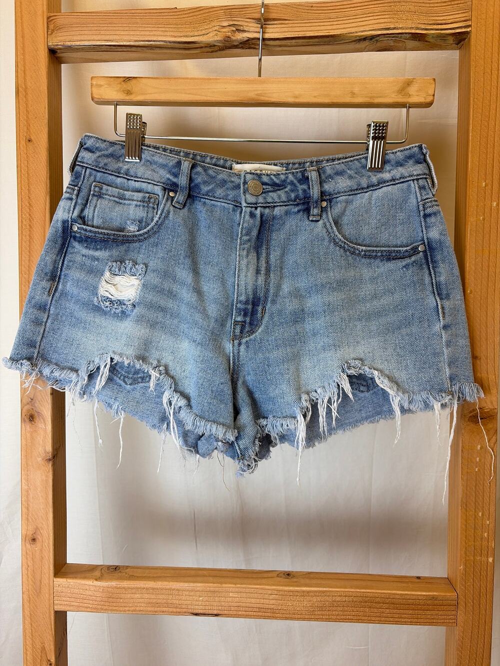 Pacsun Blue Denim High-Rise Festival Shorts 27 #0474